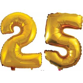 Pazarız 90 cm 25 Yaş Sayı Folyo Altın Balon
