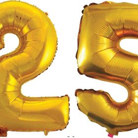 Pazarız 90 cm 25 Yaş Sayı Folyo Altın Balon