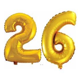 Pazarız 90 cm 26 Yaş Sayı Folyo Altın Balon