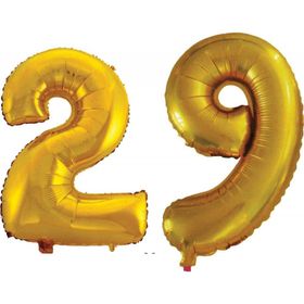 Pazarız 90 cm 29 Yaş Sayı Folyo Altın Balon