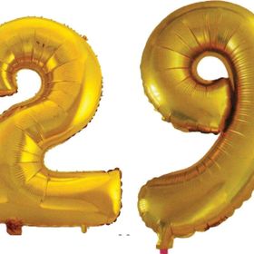 Pazarız 90 cm 29 Yaş Sayı Folyo Altın Balon