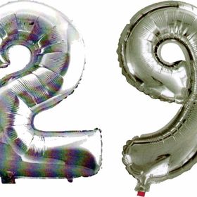 Pazarız 90 cm 29 Yaş Sayı Folyo Gümüş Balon