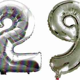 Pazarız 90 cm 29 Yaş Sayı Folyo Gümüş Balon