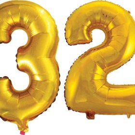 Pazarız 90 cm 32 Yaş Sayı Folyo Altın Balon