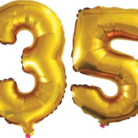 Pazarız 90 cm 35 Yaş Sayı Folyo Altın Balon