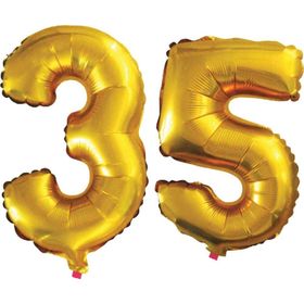 Pazarız 90 cm 35 Yaş Sayı Folyo Altın Balon