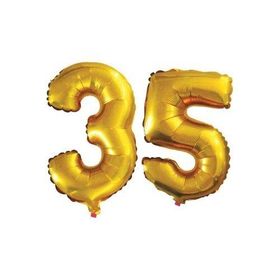 Pazarız 90 cm 35 Yaş Sayı Folyo Altın Balon