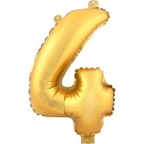 Pazarız 90 cm 4 Rakam Folyo Altın Balon