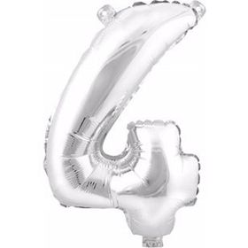 Pazarız 90 cm 4 Rakamı Folyo Gümüş Balon