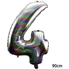 Pazarız 90 cm 4 Rakamı Folyo Gümüş Balon