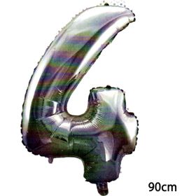 Pazarız 90 cm 4 Rakamı Folyo Gümüş Balon