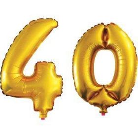Pazarız 90 cm 40 Yaş Sayı Folyo Altın Balon