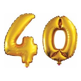 Pazarız 90 cm 40 Yaş Sayı Folyo Altın Balon