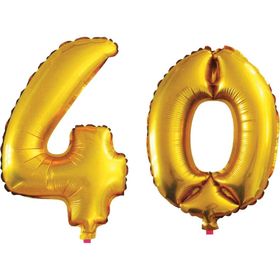 Pazarız 90 cm 40 Yaş Sayı Folyo Altın Balon