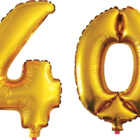 Pazarız 90 cm 40 Yaş Sayı Folyo Altın Balon