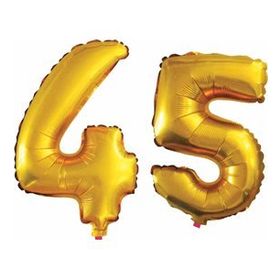 Pazarız 90 cm 45 Yaş Sayı Folyo Altın Balon