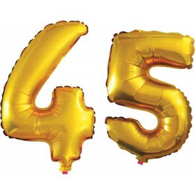 Pazarız 90 cm 45 Yaş Sayı Folyo Altın Balon