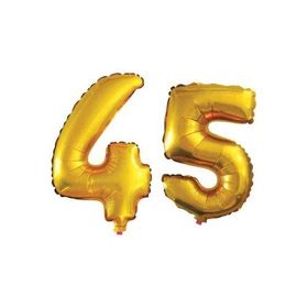 Pazarız 90 cm 45 Yaş Sayı Folyo Altın Balon