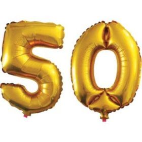 Pazarız 90 cm 50 Yaş Sayı Folyo Altın Balon