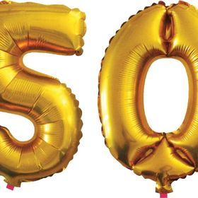 Pazarız 90 cm 50 Yaş Sayı Folyo Altın Balon
