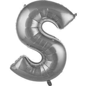 Pazarız Balon S 76 cm Gümüş 34 inç Harf Folyo Balon