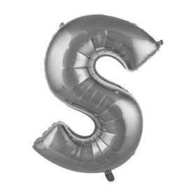 Pazarız Balon S 76 cm Gümüş 34 inç Harf Folyo Balon