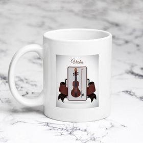 Pazarız Beyaz Violin Kupa Bardak