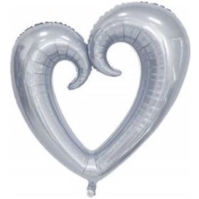Pazarız Gümüş Kalp Balon