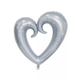 Pazarız Gümüş Kalp Balon