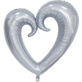 Pazarız Gümüş Kalp Balon
