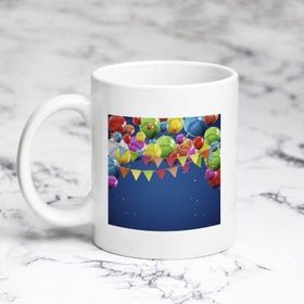 Pazarız İyi Ki Doğdun Yazı Yazılacak Kişiye Özel Balon Kupa Bardak
