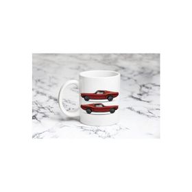 Pazarız Kırmızı Mustang 2 Yandan Kupa Bardağı