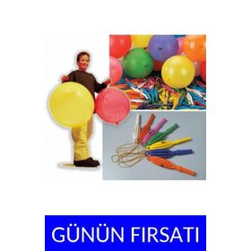 Pazarız Lastikli Punc 50 Adet Balon