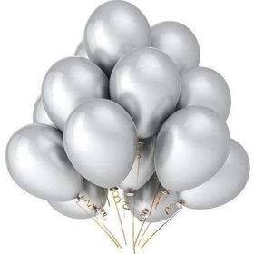 Pazarız Parti Metalik Gümüş 20'li Balon
