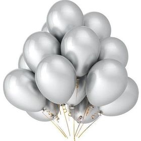 Pazarız Parti Metalik Gümüş 20'li Balon