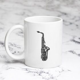 Pazarız Retro Saksofon Kupa Bardağı