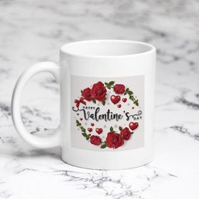 Pazarız Valentine Kalpli Çember Kupa Bardağı