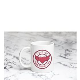 Pazarız Valentine Kırmızı Kalpli Melekli Kupa Bardağı