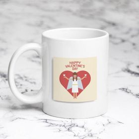 Pazarız Valentine Melek Retro Kupa Bardağı