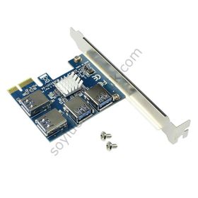 PCI 1x4 16x Yuva Genişletici Yükseltici Kart Çoğaltıcı