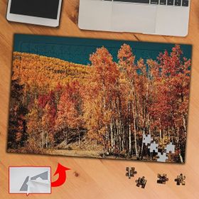 PD13 Kırmızı Yapraklar Sonbahar Ağaç 240 Parça Puzzle Yapboz Tablo