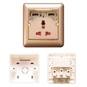 Peace B2250 5V 2A Gold Çift Usbli Telefon Şarjlı Sıva Üstü Priz