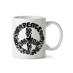 Peace Barış Sembol Baskılı Kupa