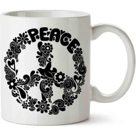 Peace Barış Sembol Baskılı Kupa