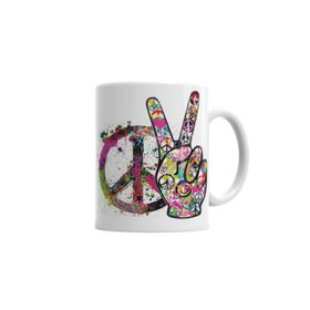 Peace Barış Simge Porselen Kupa Bardak