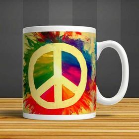 Peace Barış Simgesi Porselen Kupa Bardak