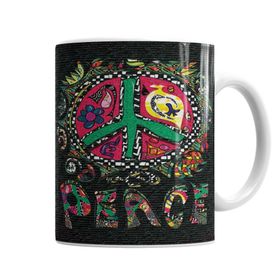 Peace Barış Simgesi Porselen Kupa Bardak
