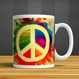 Peace Barış Simgesi Porselen Kupa Bardak