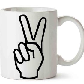 Peace Hand Drawing Baskılı Kupa
