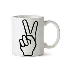 Peace Hand Drawing Baskılı Kupa
